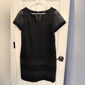 Ann Taylor Black Textured Dress